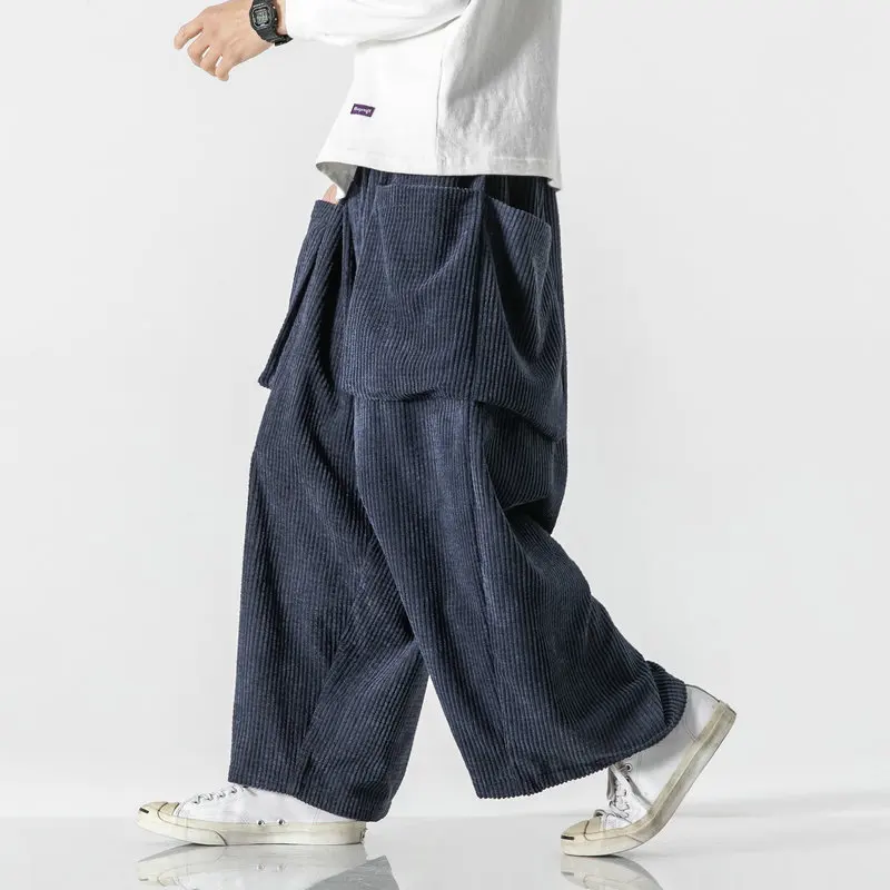 Pantalones Cargo con bolsillos laterales para hombre y mujer, ropa de calle estilo Harem, de chándal, holgados, talla grande 5XL, 2022
