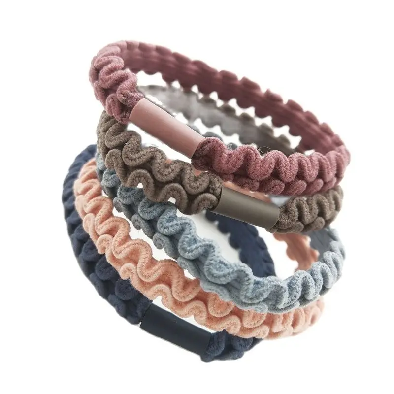 

Lot 5PCS Women Girls Wrinkle Basic Elastic Hair Bands Tie Gum Scrunchie Ponytail Holder Rubber Fashion Accessories