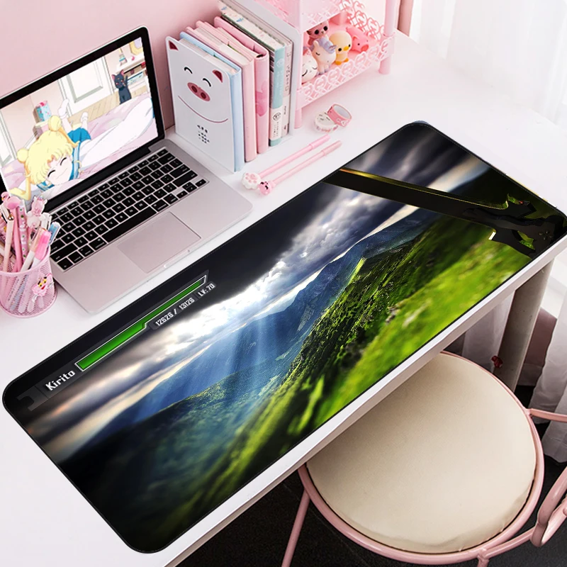 

MRGLZY Sci-Fi Landscape Mouse Pad Table Pad Lock Key Desktop Keyboard Game Console Anime Large Game Mouse Pad Game Accessories
