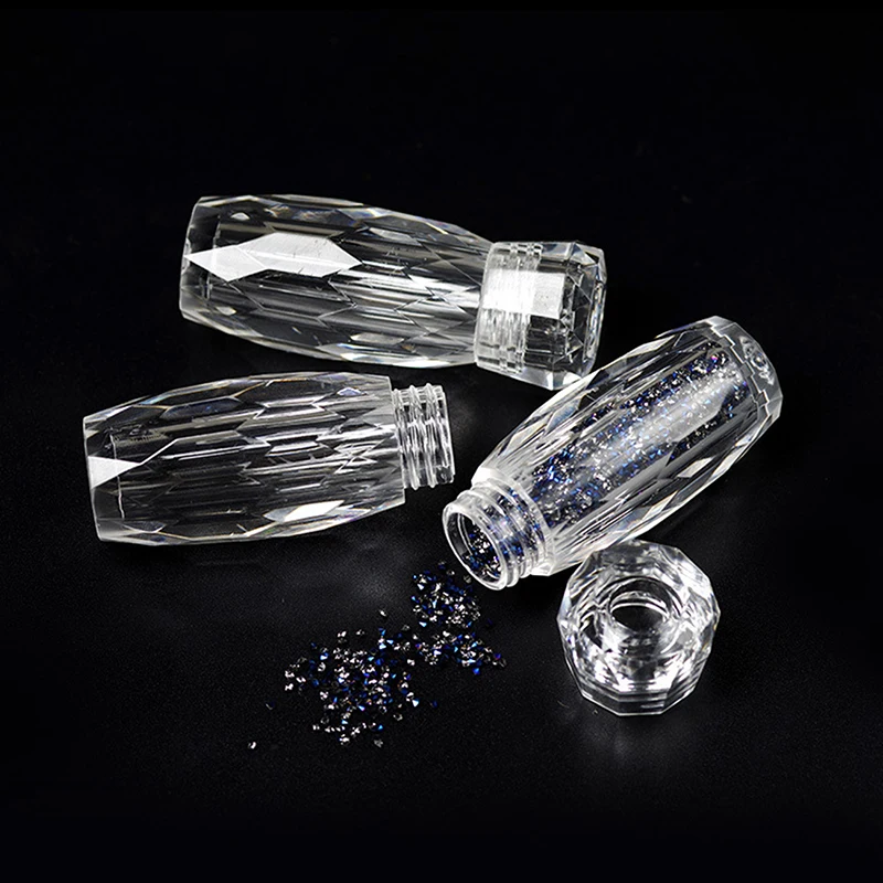 

Блестки для красоты ногтей, бусины Genie, прозрачная Волшебная кристальная пудра, стеклянная бутылка для хранения
