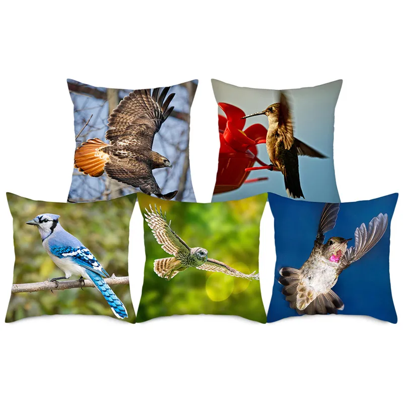 Fuwatacchi Woodpecker Сова птица фото чехол для подушки панда животное наволочка