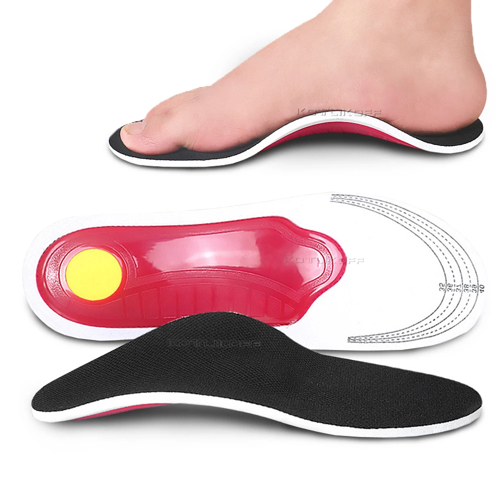 KOTLIKOFF Premium Orthopedic Insoles For Feet High Arch Support Flat Foot Insole Health Sole Pad For Shoes Foot Massager Insert