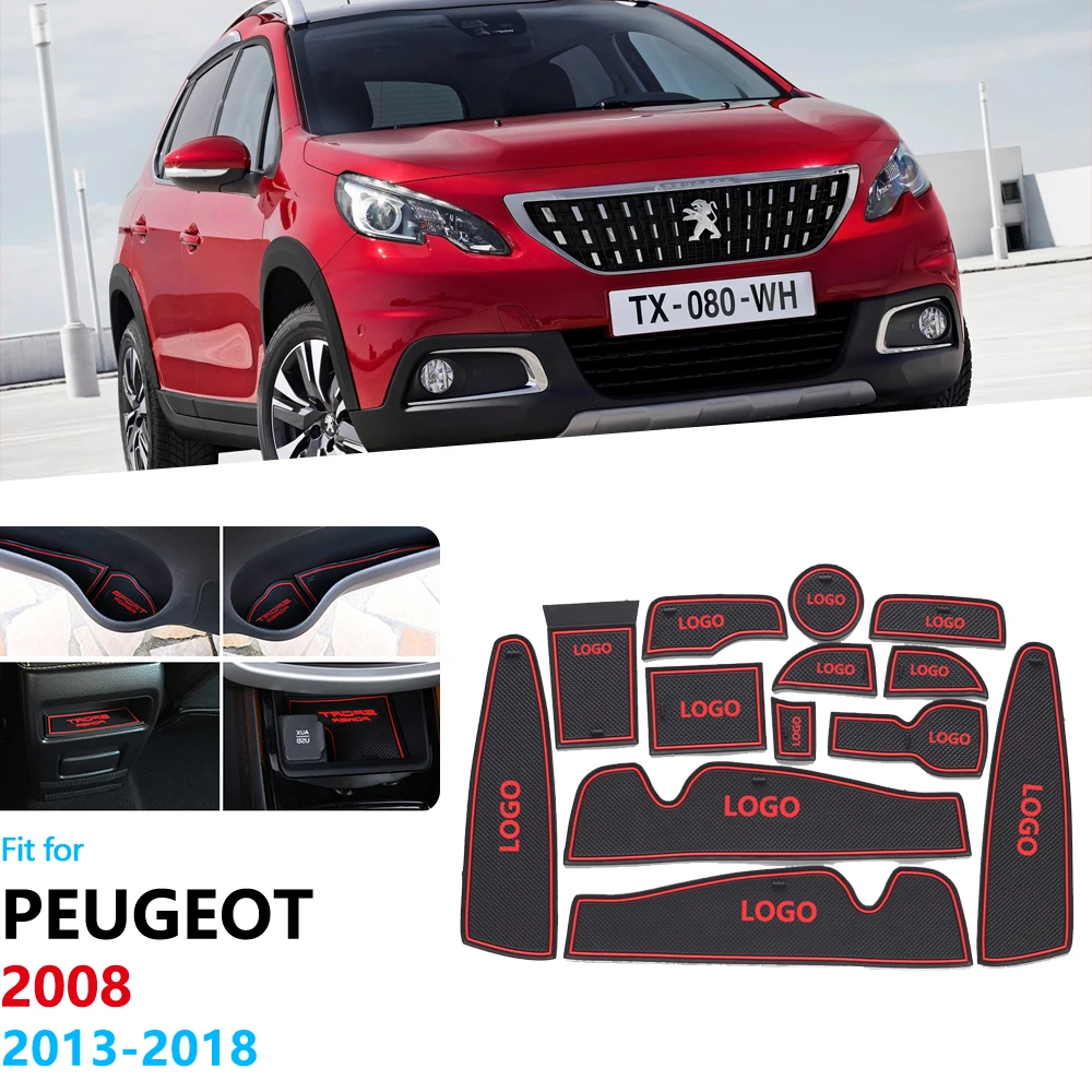 Противоскользящий резиновый подстаканник для Peugeot 2008 2013 ~ 2018 аксессуары
