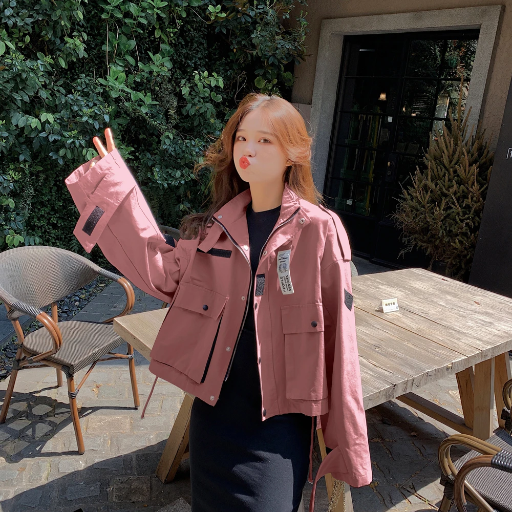 2020 Новое поступление куртка на липучке готические женские топы и блузки Лучшая