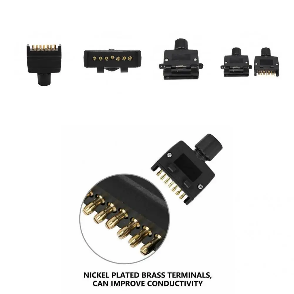 

Cable Socket Good Conductivity Premium Ergonomic Design 7 Pin Flat Trailer Adaptor Socket Cable Connector for Lorry