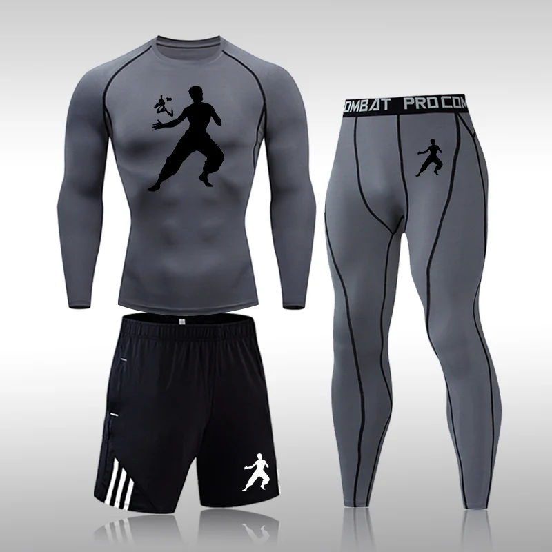 

Good Men's Running Suit Gym Jogging Xxxxl Skin Compression Fitness MMA Rash Guard Men's Quick-Drying Tights Track Suit