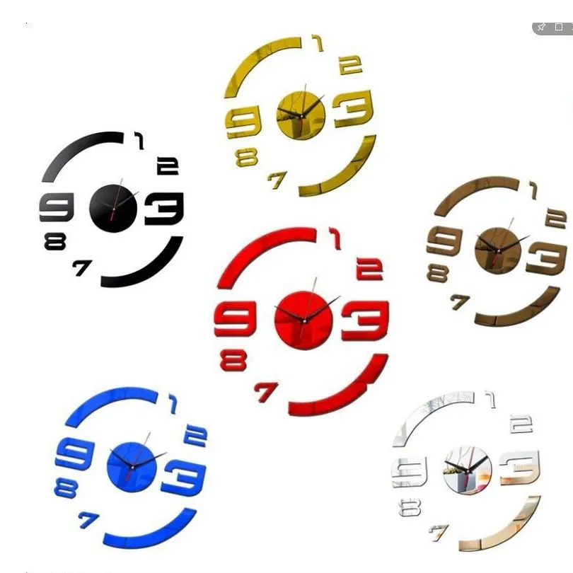 Настенные часы современный дизайн цифровые светодиодные настенные с наклейками