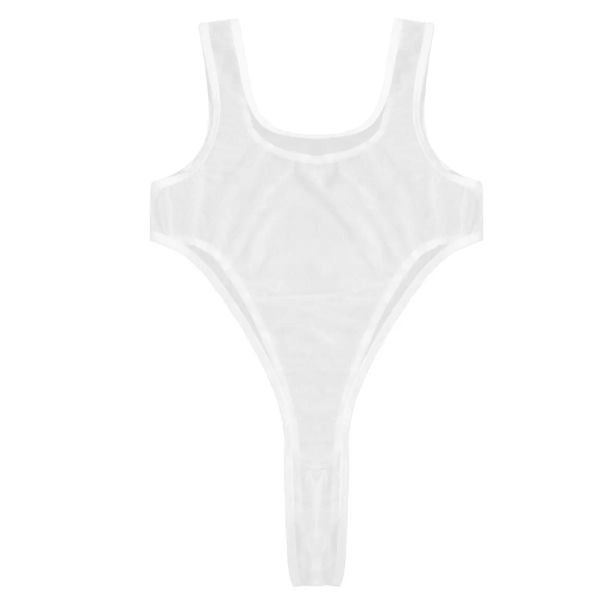 Мужское прозрачное Сетчатое нижнее белье без рукавов сексуальное глубокий