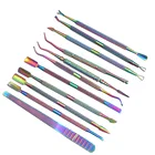 Радужные ножницы для кутикулы из нержавеющей стали, треугольный нож для удаления кутикулы, Очищающий нож, вилка для омертвевшей кожи, двусторонняя пилка для ногтей, инструмент для ногтей