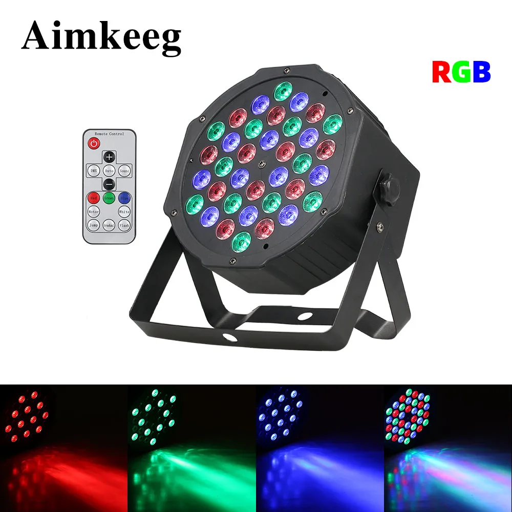 36 светодиодный RGB 3в1 сценический светильник s мини плоский светильник DMX 512 Звуковое управление DJ проектор Точечный светильник эффект для KTV Семейная свадьба
