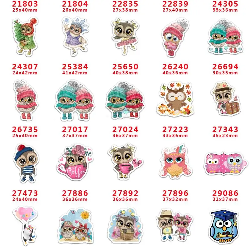 Поделки для творчества мультяшный персонаж Сова Печать плоский задник плоских