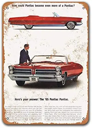 1965 Pontiac Bonneville винтажные автомобильные жестяные знаки Sisoso металлические таблички