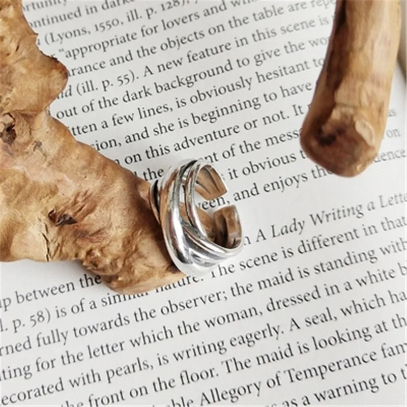 FFLACELL Стерлинговое кольцо с жемчужиной Открытое для свадебной церемонии