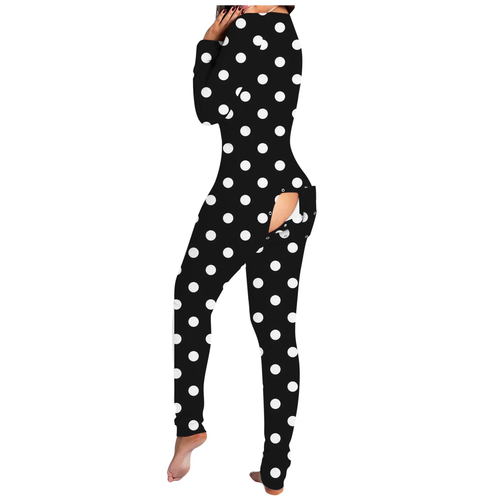 

Women's Jumpsuits Button-down Print 2020 Summer Clothes Functional Buttoned Flap Adults Jumpsuit Bodysuit Women