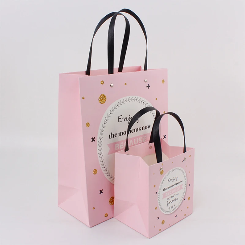 Wholesales 500pcs/lot New Style Custom Laminated High Quality Luxury Paper Shopping Bag with Leather Handle for Gifts Clothes | Багаж и