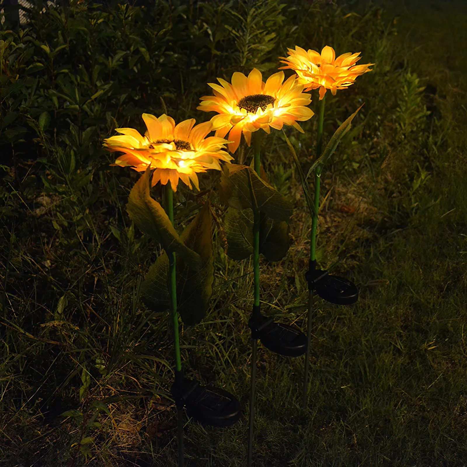 

2Pcs Sunflower Garden Light Flower LED Solar Light Lawn Lamp Waterproof Outdoor Landscape Solar Pathway Lights For Garden Decor