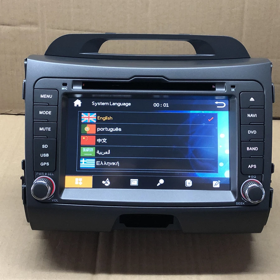 BYNCG Russian menu 7" CAR DVD player for Kia Sportage 2010-2015 with 2 din navigation GPS RadioTV USB BT 8GB map | Автомобили и