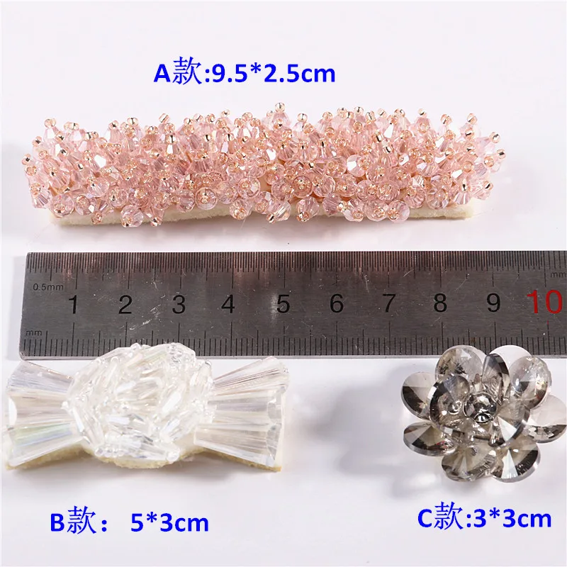 Хрустальные акриловые цветы DIY бисерные патчи корейское издание бант вышивка