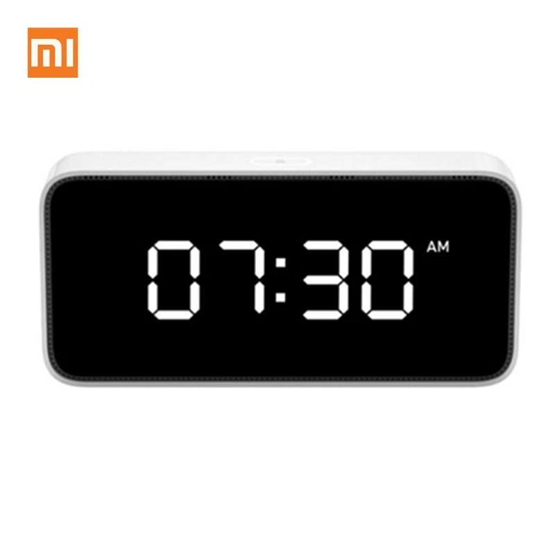 

Mijia Xiaomi Mi Smart Alarm Clock AI Voice Broadcast Clocks ABS Desktop Xiaoai Clock Automatic Time Calibration Smart Home App