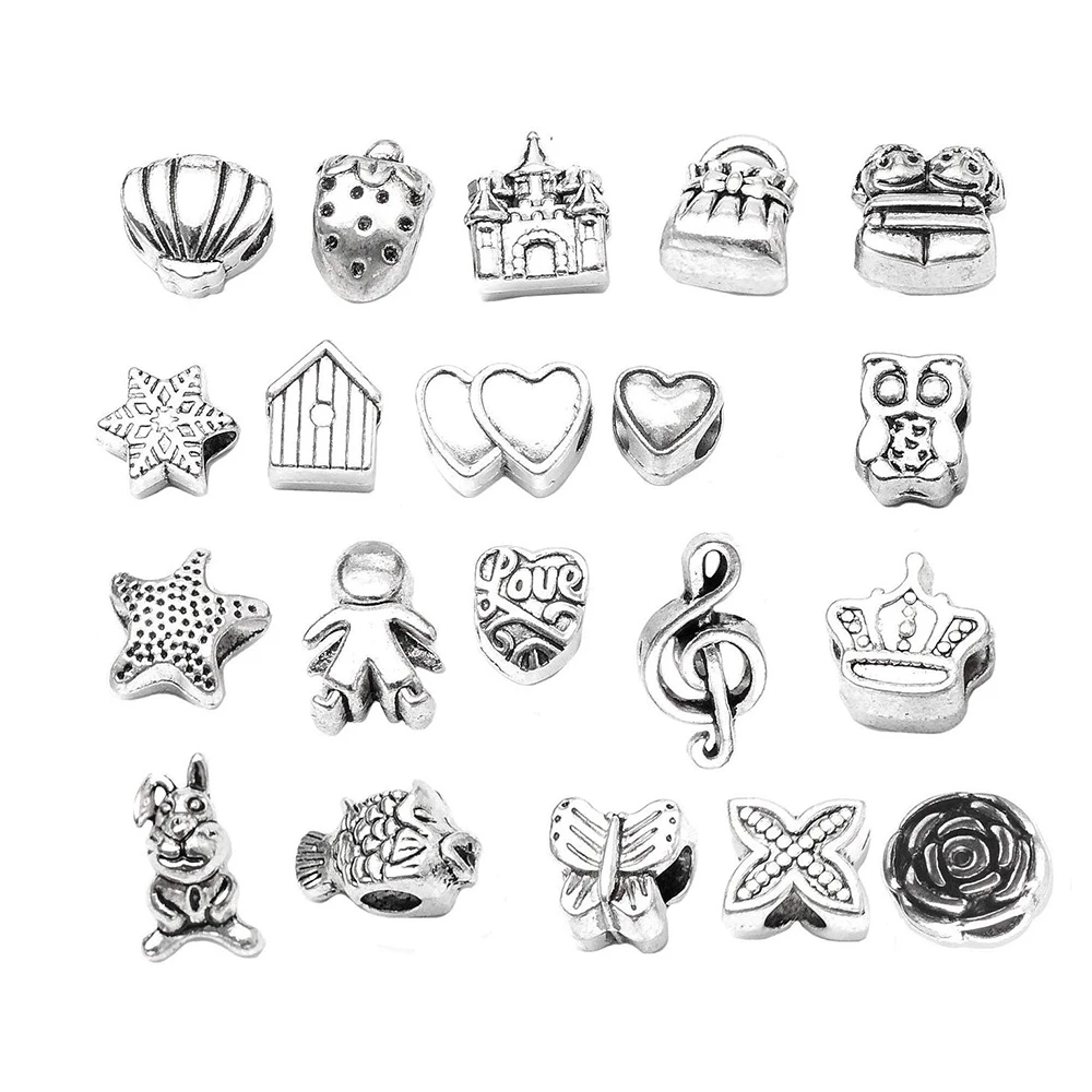 Посеребренные бусины шармы для мальчиков и девочек с Микки единорогом Подвеска