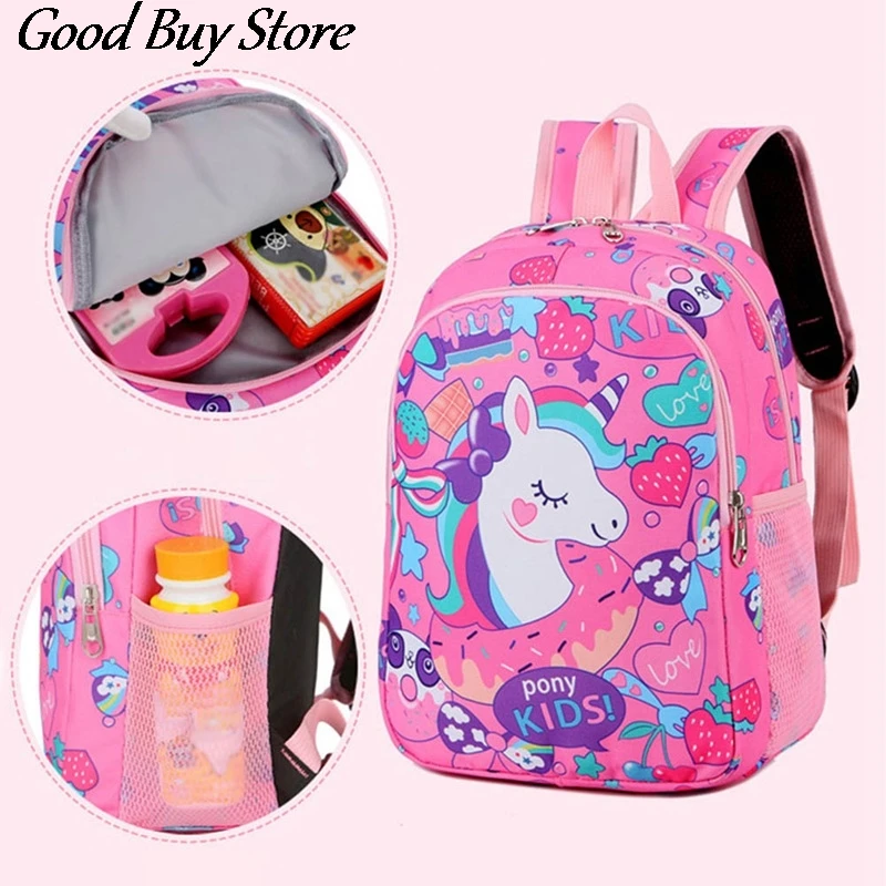 Детские рюкзаки для начальной школы объемные школьные ранцы с единорогом