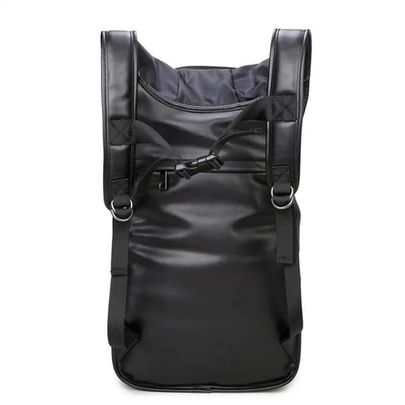 Модный мужской кожаный рюкзак с тиснением и заклепками капюшоном|backpack with|fashion