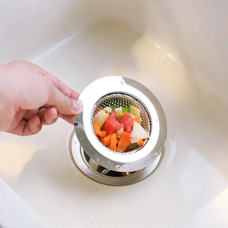 

Kitchen Artifact Sink Garbage Filter Stainless Steel Filter Net Sink Bowl Washing Cage Floor Drain Sewer Anti-blocking Strainers