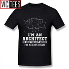 Мужские футболки с принтом Architect I M An Architect To Save Time, футболки из 100% хлопка