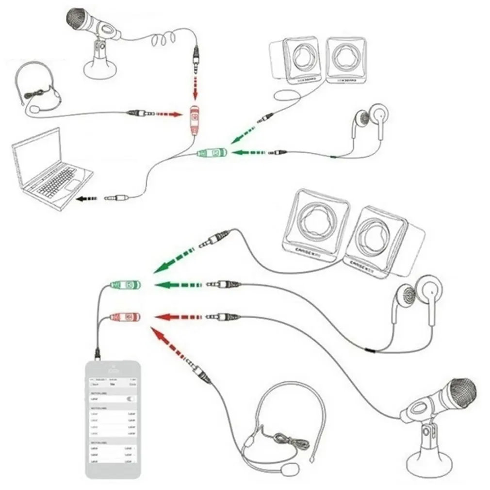 

Portable 3.5mm Stereo Studio Mic KTV Karaoke Mini Microphone For Phone Laptop PC Desktop 5.5cm Small Size Mic With Earphone