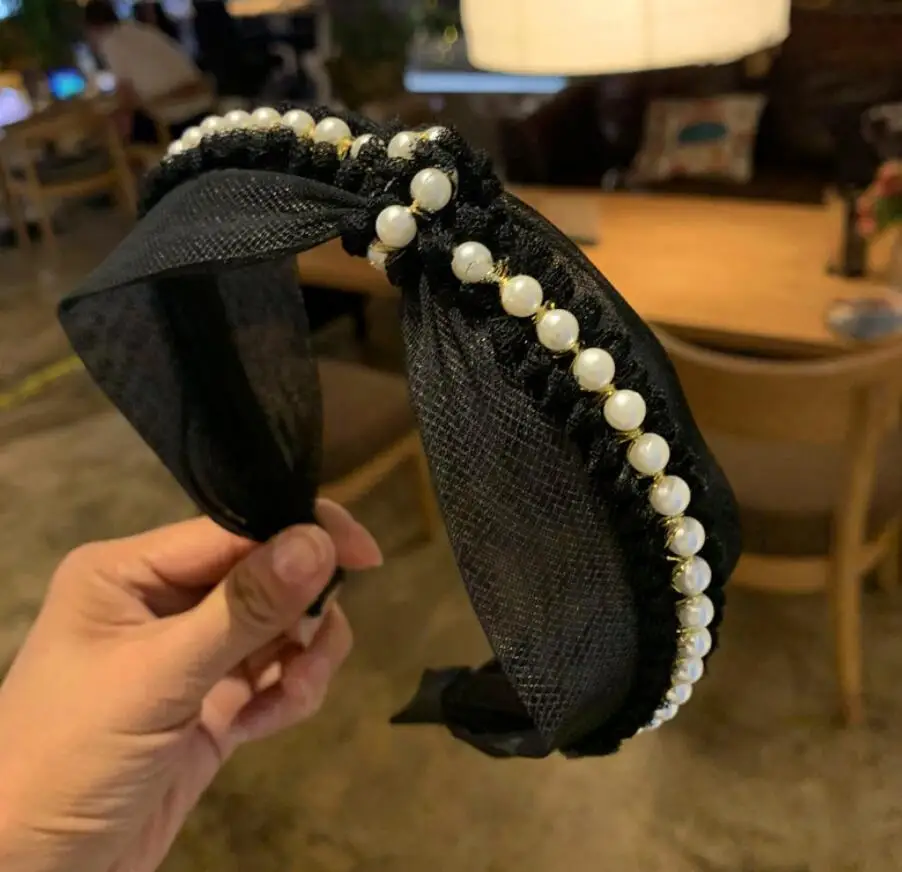 Fashion Pearl Headbands Hip Hop Hair Clip Decoration Bar Party Makeup Hairband Accessories | Grips