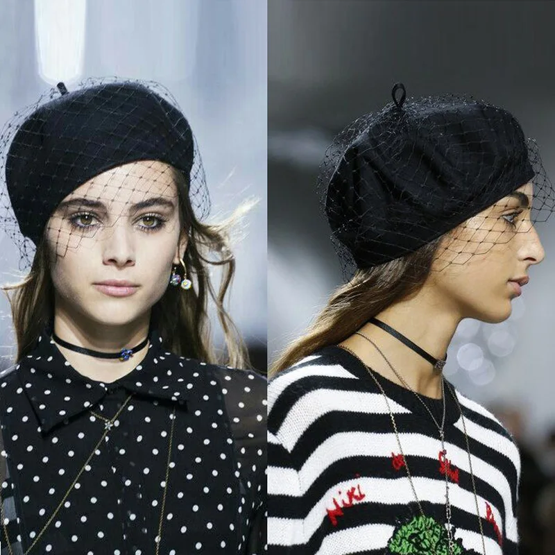 Женская винтажная шляпка в английском стиле осенне-зимняя виде тыквы берет