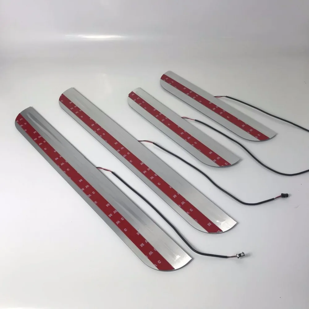 

Infrared sensor control led door sill plate strip welcome light threshold guard protectors for alfa romeo Giulia