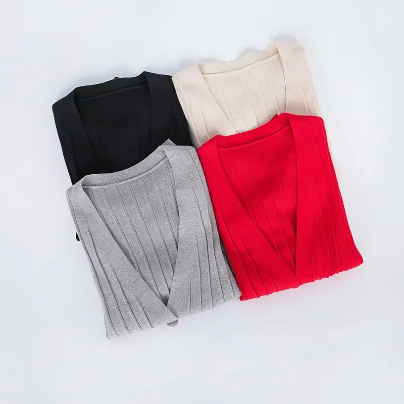 Женский кардиган с V-образным вырезом Осень-зима |