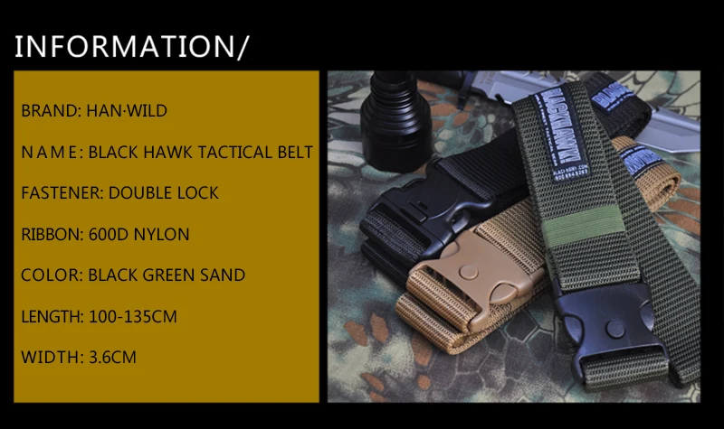 2020 Новый армейский стиль боевых поясов Съемный тактический ремень модных мужчин холст Пояс для охоты на открытом воздухе 3 варианта цвета 120 см.