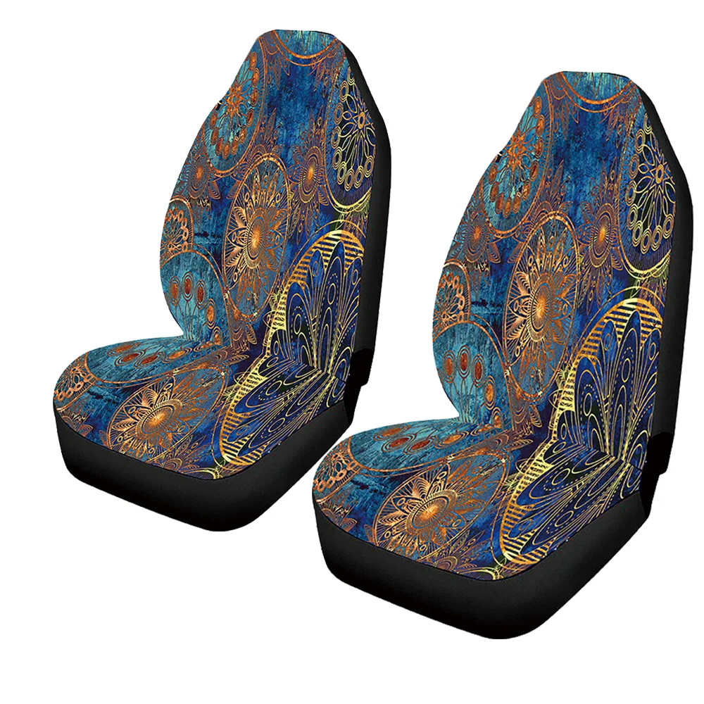 

Универсальный протектор для передних сидений автомобиля, с золотым узором мандалы