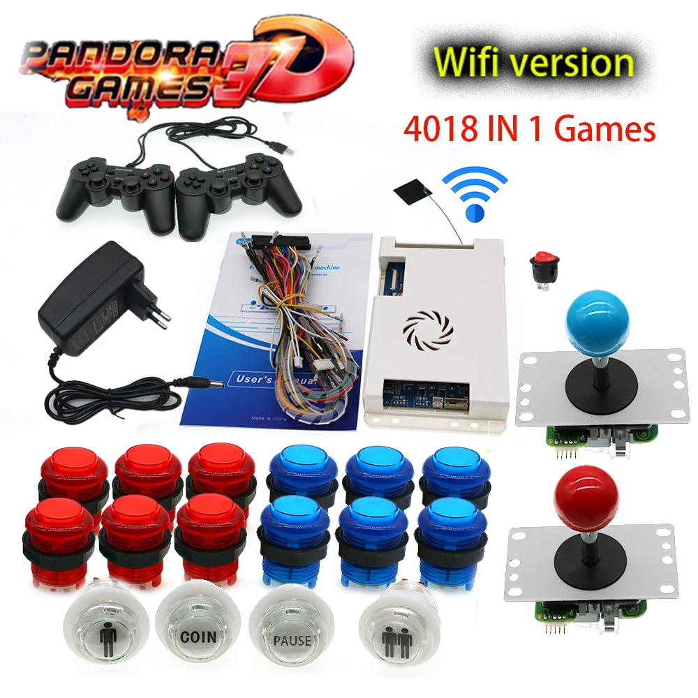 3D аркадная игра консоли DIY Kit WI FI скачать Особенности 4018 в 1 Игровая плата USB