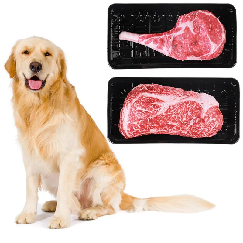 

Bite Resistant Pet Dog Chew Bite Resistant Steak Toys For Small Dogs Cleaning Teeth Puppy Oxford Cloth Playing Animals Dogs Toys