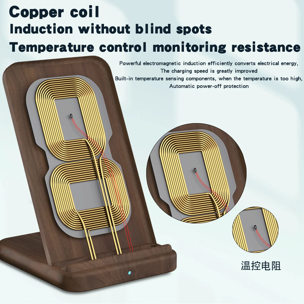 keysion 15w qi wireless charger wooden quick charge stand for iphone 12 pro 11 xr xs samsung s21 s20 s10 xiaomi mi 11 huawei p50 free global shipping