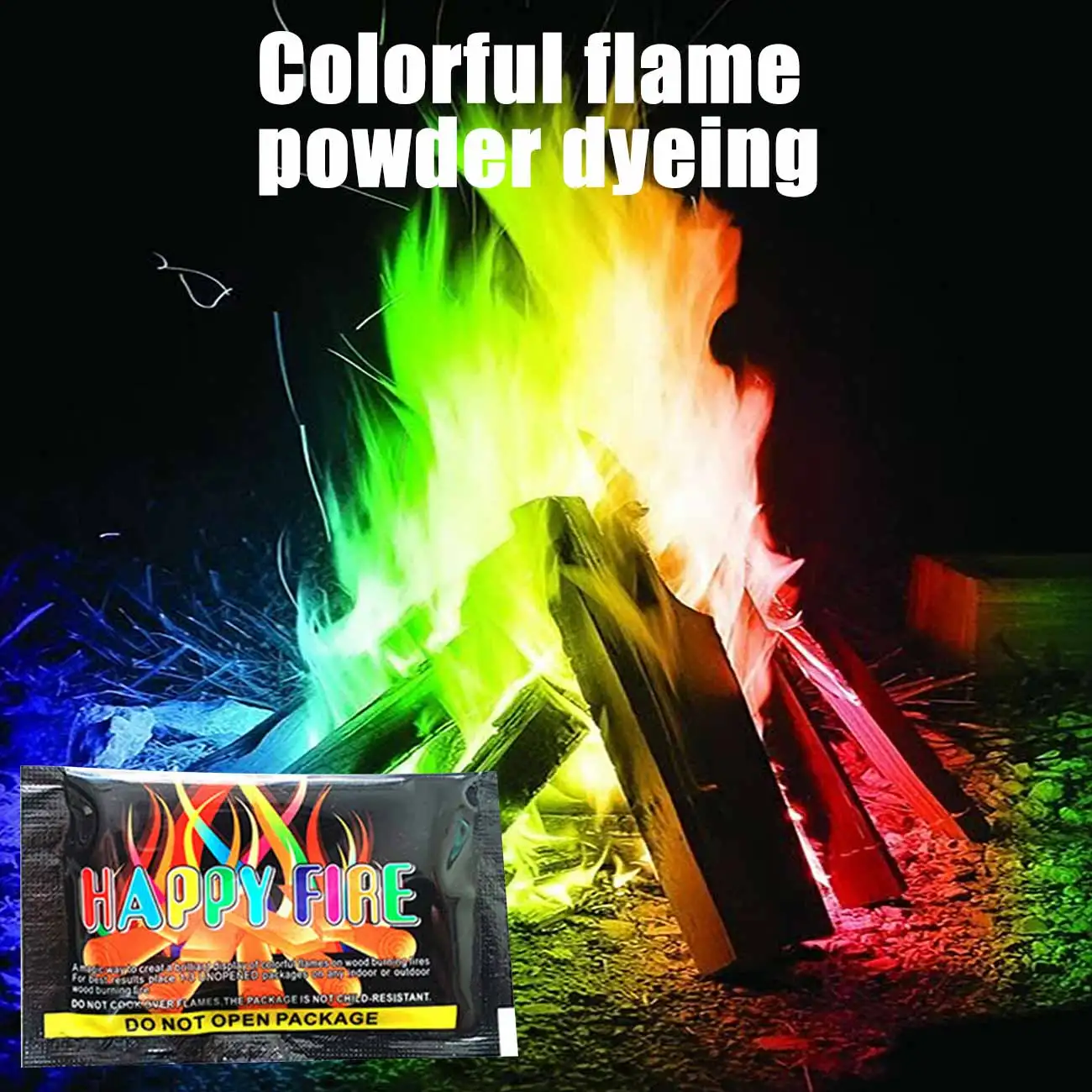 

1Pc Magical Flames Mystical Fire Colorful Flames Powder Bonfire Sachets Pyrotechnics Magic Trick Outdoor Camping Survival Tools