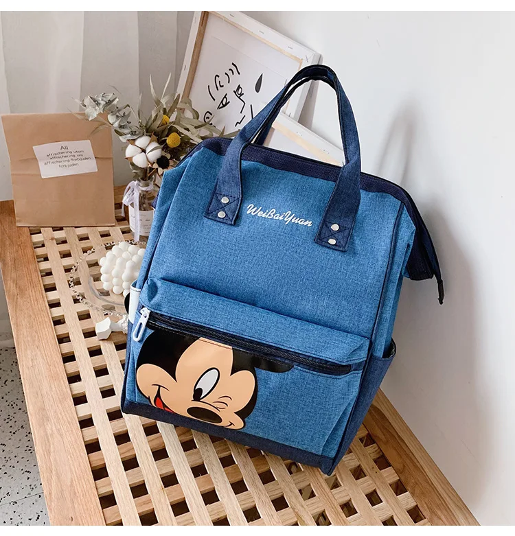Disney Микки Маус рюкзак женский модный рюкзак кампус дорожная сумка Большая вместительная сумка школьная Студенческая сумка