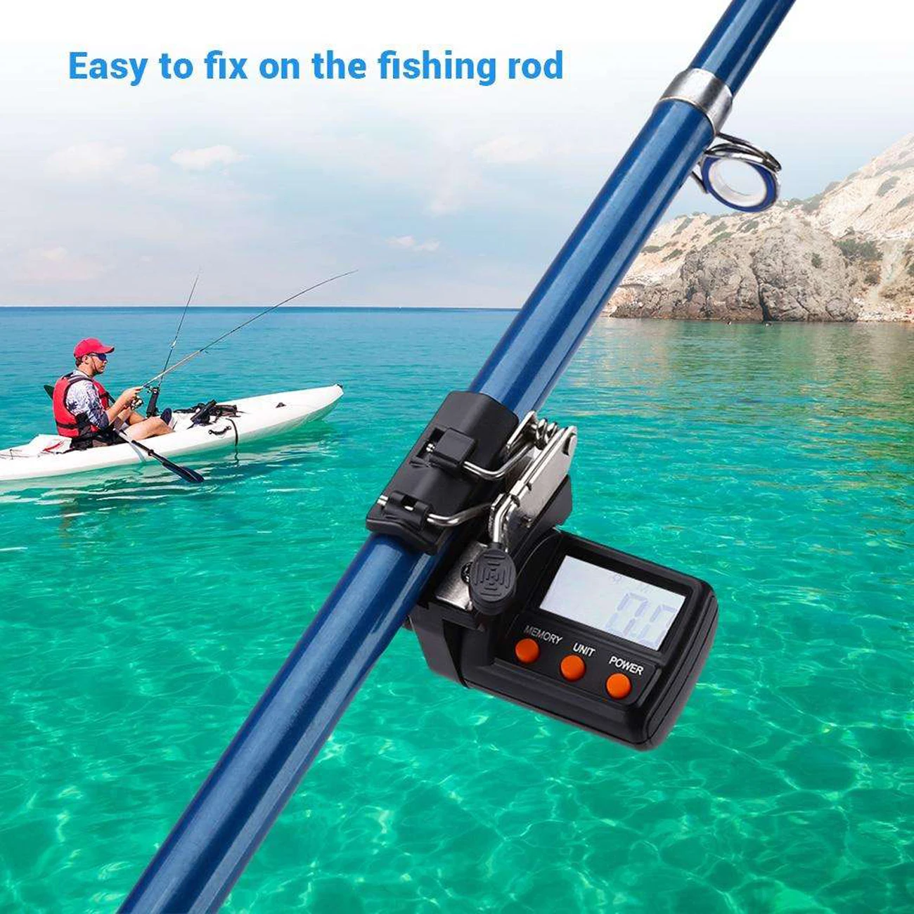 

Digital Fishing Line Counter Electronic 999M Clip-on Deepth Gauge with LED Digital Display for Squid Boat Fishing Tools