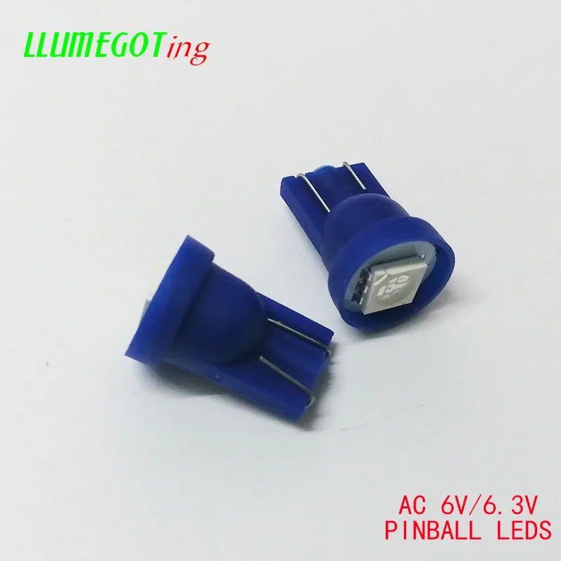 100 шт. AC DC 6 в 6,3 В 194 T10#555 Клин байонет 1SMD 5050 без полярного многоцветные Bally пинбол игровой автомат светильник лампа
