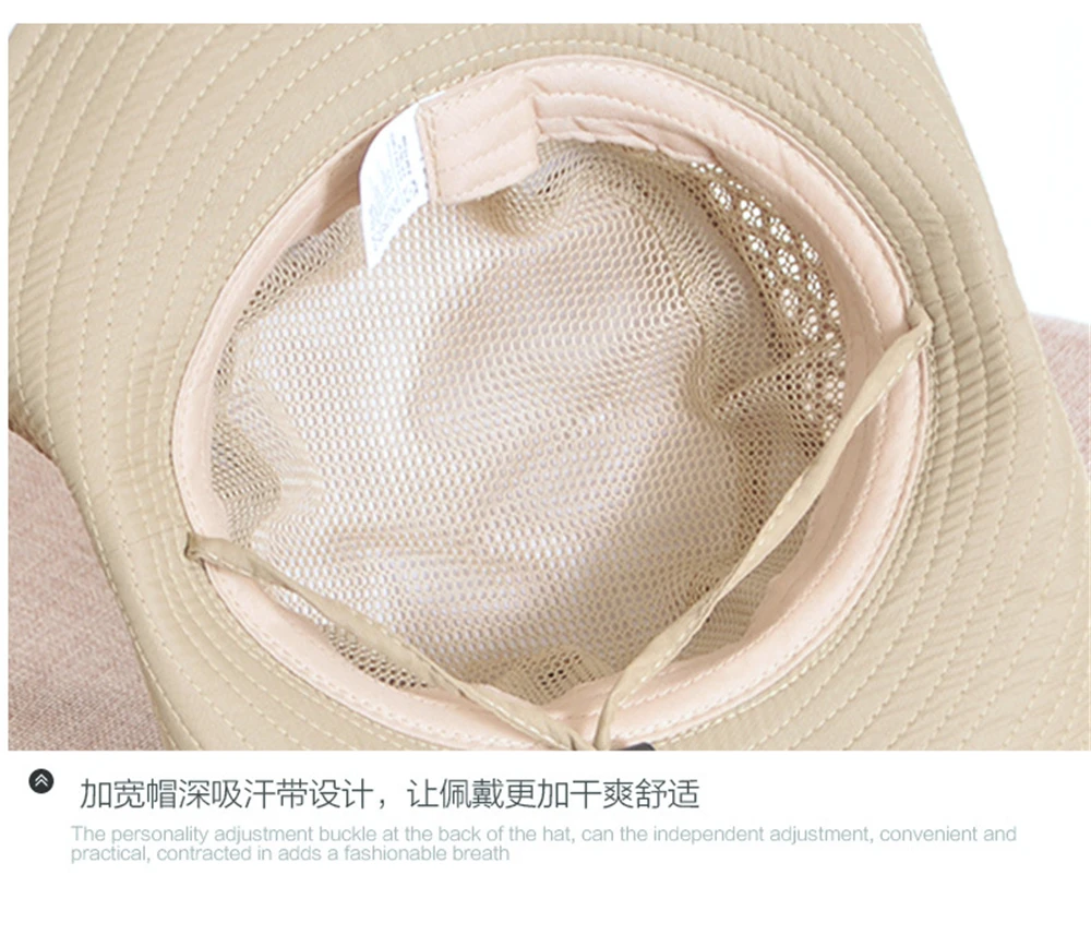 

Fashion Summer Mesh Breathable Fisherman Hat Men's Outdoor Sun Hat Korean Sun Hats Big Eaves Fishing Hat