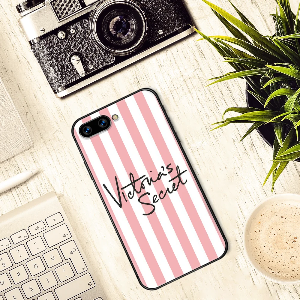 

Fashion luxury brand PINK Phone Case Cover Hull For HUAWEI honor 7a 8s 8a 8x 9 9x 10 20 i Lite Pro black Waterproof Tpu Shell