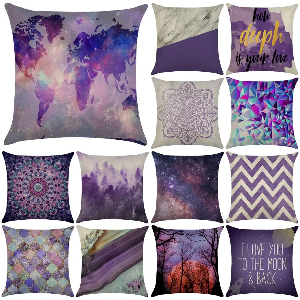 

Pillow Case Versatile Easy to Clean Soft Living Room Couch Pillow Slip for Car Cushion Cover Home Textile