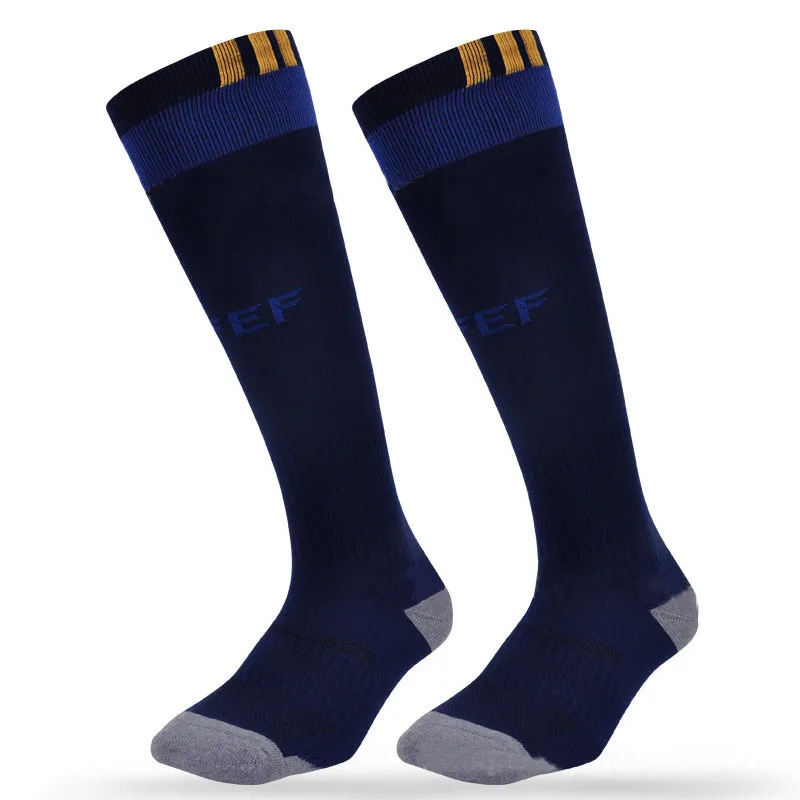Футбольные носки толстые теплые для футбола гольфы со шлейфом спортивные детей и