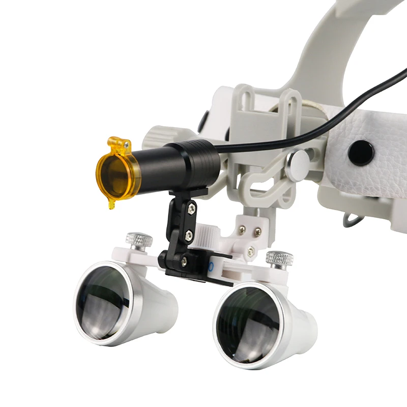 

Dental Portable LED Surgical Head Light Lamp with 3.5x Loupe