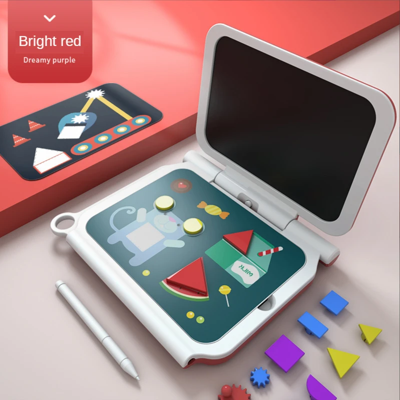 

Children's tablet LCD handwriting board graffiti drawing board toy intelligent one button winding folding tablet toys