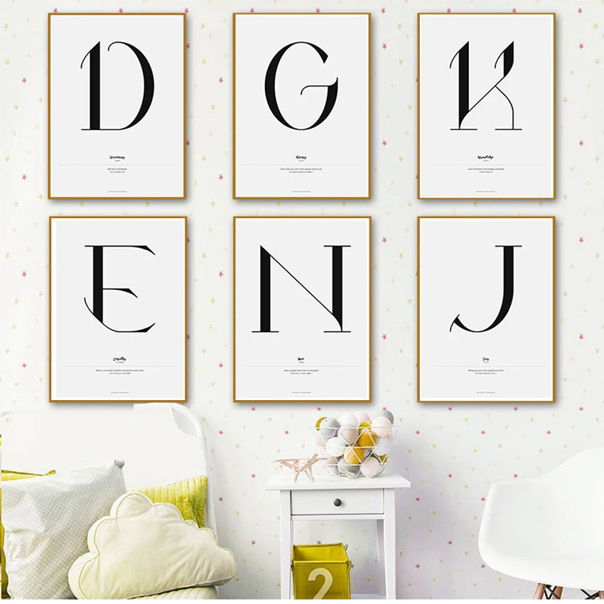 

Living Room Couples Wall Art Painting Home Decor Quote Words Nordic Style Canvas Painting Simple Love Posters and Prints for