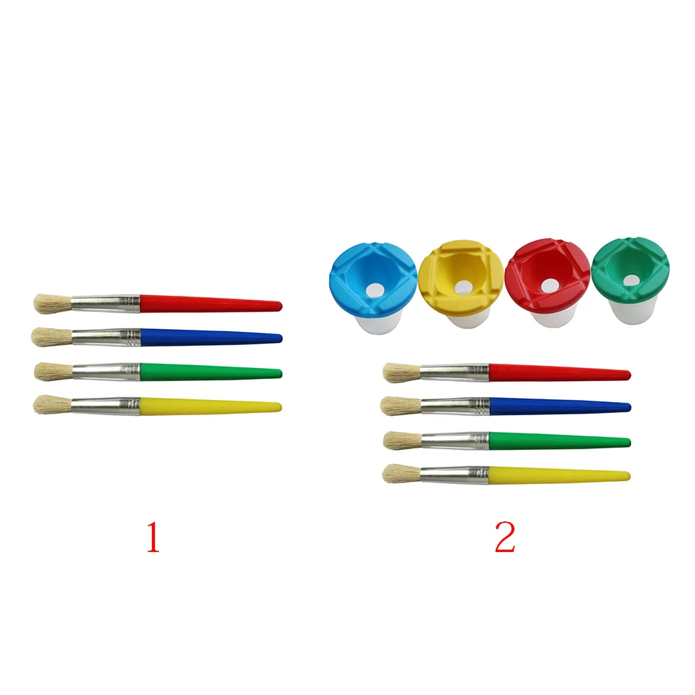 

Colorful Art Supplies Oil Painting Plastic Handle Artist Portable Paint Brush Painting Practice For Beginner Kids Home Or School